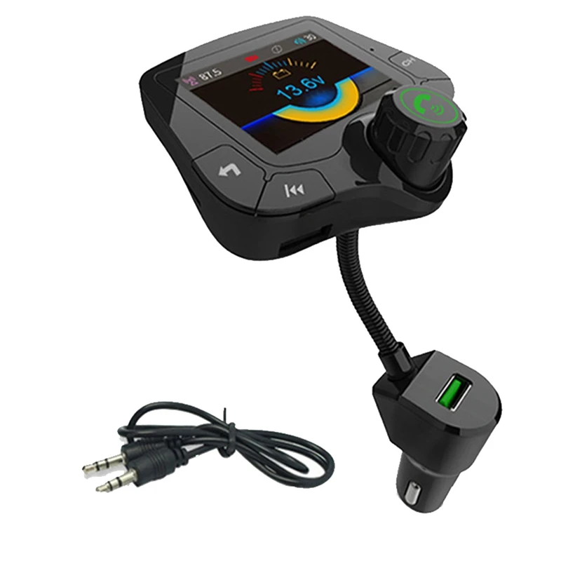 

1 Piece G24 FM Transmitter Car Bluetooth Audio Receiver Car Supplies Audio Receiver Black
