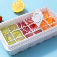 18 grid food grade silicone ice maker mold ice cube mold ice tray with lid homemade square ice maker kitchen bar accessories