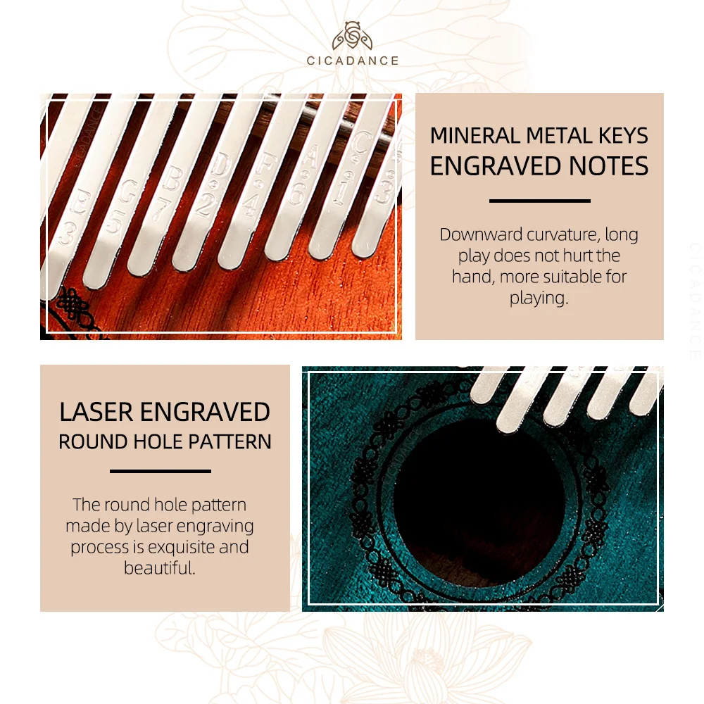 Высококачественный музыкальный инструмент Калимба с большим пальцем пианино
