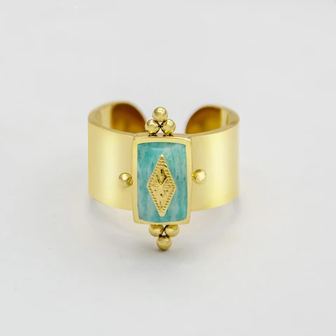 Золотое кольцо из нержавеющей стали onekiss