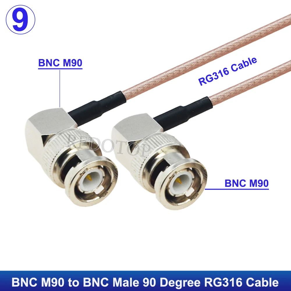 1 шт. RG316 BNC штекер-BNC гнездовой разъем RG316 50 Ом RF коаксиальный коаксиальный кабель для SDI камеры видеонаблюдения DVR системы