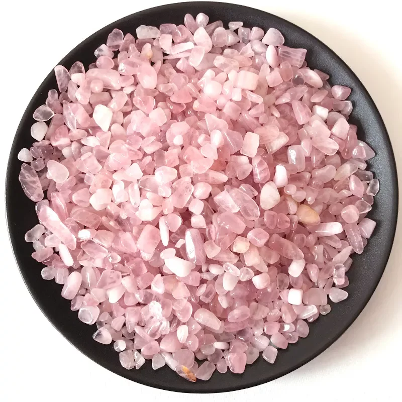 

Natural Pink Rose Quartz Crystal Gravel Stone Rock Chips Lucky Healing Natural Quartz Crystals 100g