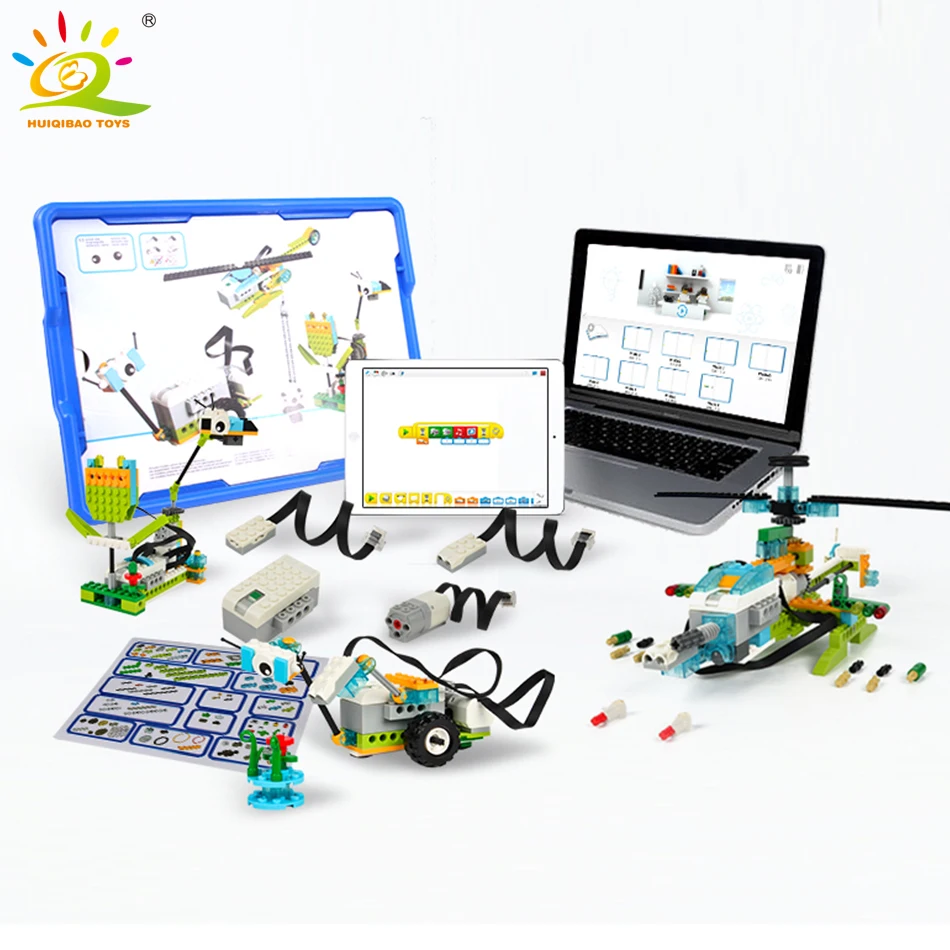 HUIQIBAO высокотехнологичный MOC робот технический строительный блок зеленый