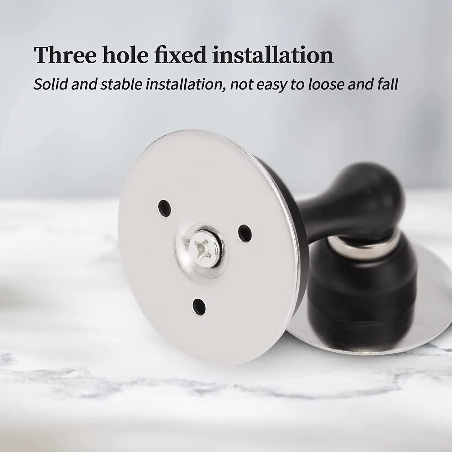 

Door Stopper, 304 Magnetic Door Stopper Screws for Stronger Mount, Hold Door Open Black imanes para puertas