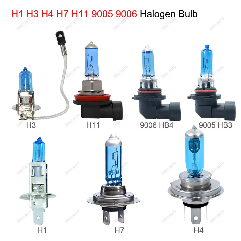 

1 шт. автомобильная галогенная лампа H1 H3 H4 H7 H11 HB3 9005 HB4 9006 55 Вт 100 Вт супер яркие белые противотуманные фары дальнего света авто свет 12 В 5000 К