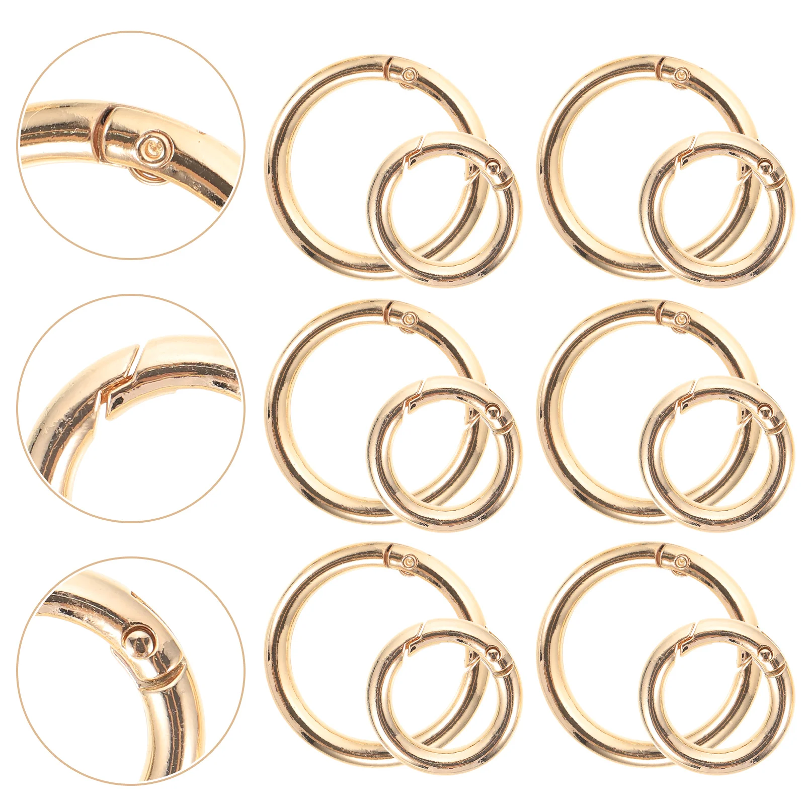 

Rings Key Keychain Spring Ring Metal Round Diycar Hook Carabiner Pendant Fob Keys Jump Open Crafting Flat Attachment Chain
