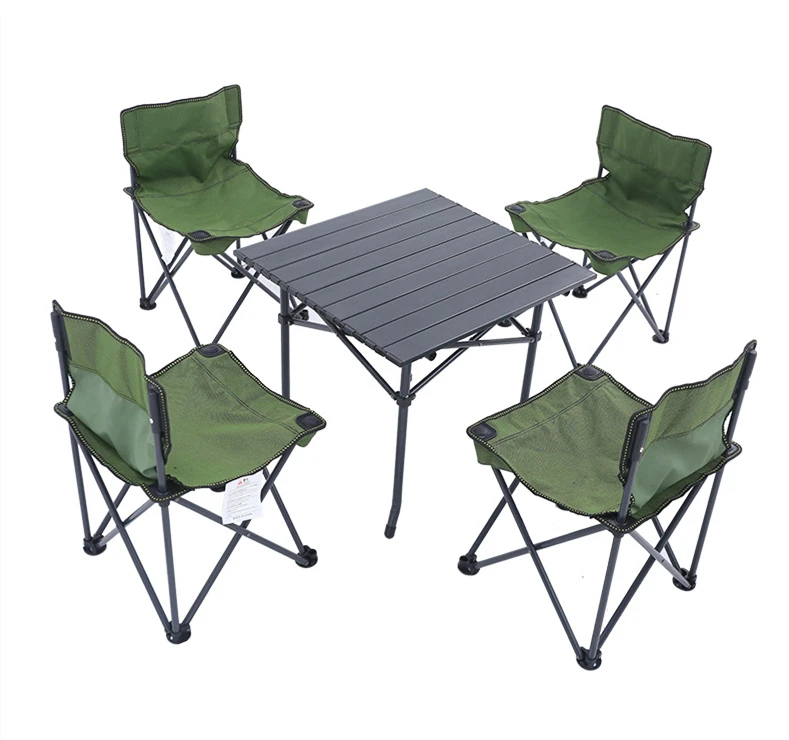 

Outdoor Lightweight Portable Folding Camping Table Set Five Piece For Picnic