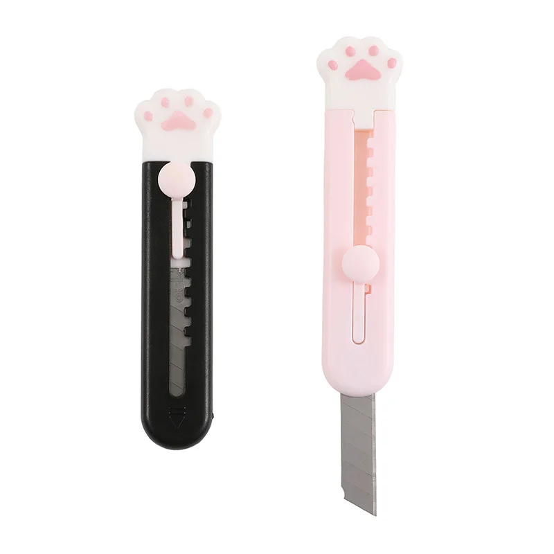 

2pcs Kawaii Utility Knife Pocket Folding Knife Letter Opener Cute Knife Korean Stationery Paper Cutter Kawaii School Supplies
