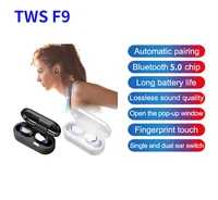 f9 tws bluetooth 5 0 earphones wireless headphones stereo mini headset sport earbuds microphone with mic charging box earpieces