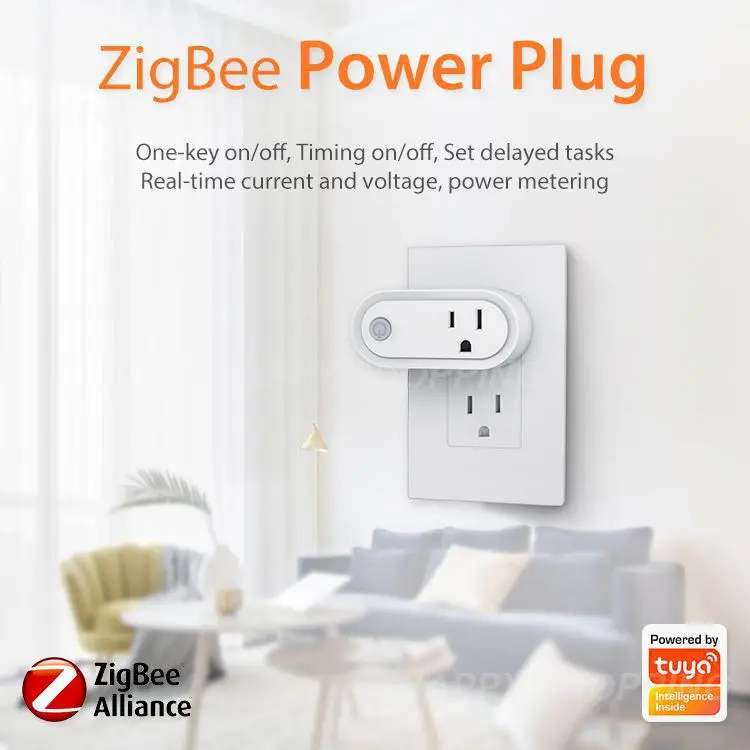 

Умная розетка Zigbee стандарта США, 3 шт., разъем 15 А для монитора питания Tuya, функция таймера, дистанционное управление через приложение