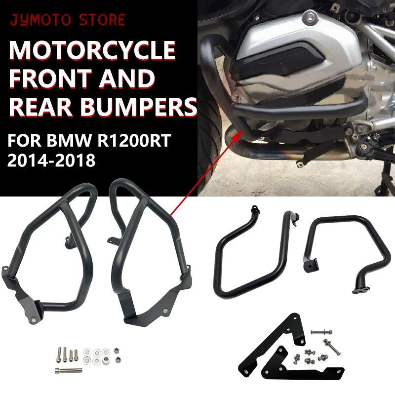 For BMW R1200RT R 1200 RT 2014-2018 Motorcycle Front&Rear Engine Guard Highway Crash Bar Stunt Cage Bumper Fuel Tank Protector