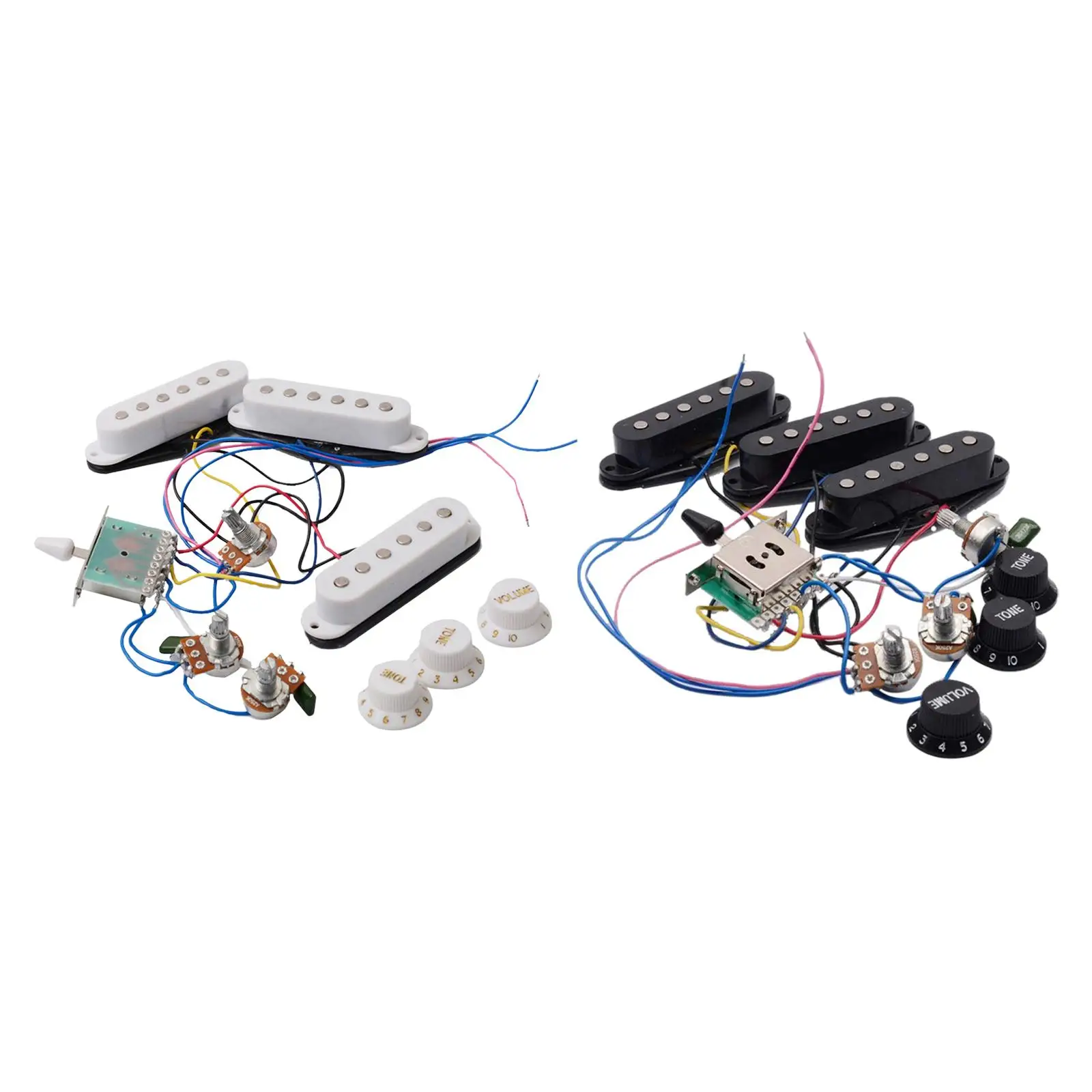 

Prewired Guitar Pickups, with Potentiometer Line Circuit for ST Electric Guitar Musical Instrument Accessory Replaces