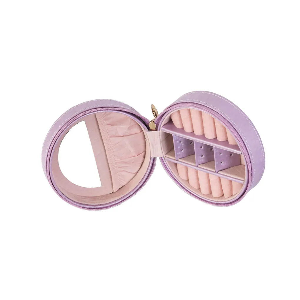 

Multi-Function Jewelry Box PU Leather Storage Exquisite Necklace Earrings Holder Case Travel Present Accessories