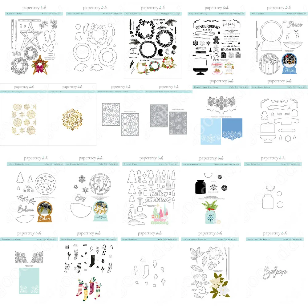 

Wreath Snowflake Cutting Dies Stamps Hot Foil Stencil Scrapbook Diary Decoration Embossing Template Diy Greeting Card Handmade