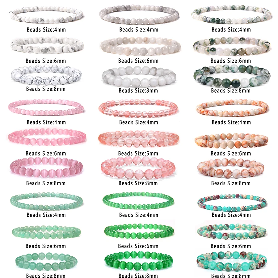 

Natural Stone Beads Bracelet Classic Beaded Bracelet Cat Eye Agates Malachite Reiki Healing Bracelets Men Women Yoga Jewelry