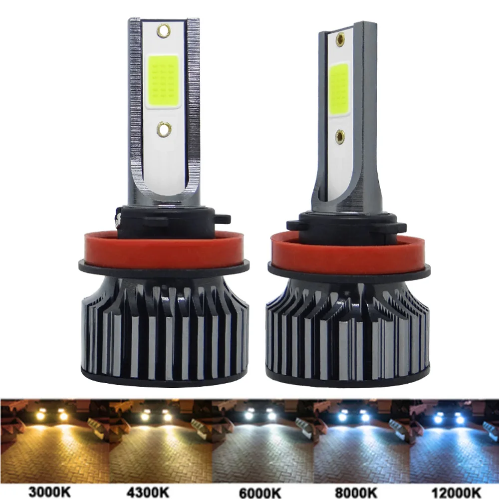 

2Pcs H4 LED Headlight 20000LM 880 H7 H1 H3 H11 H8 9005 9006 HB3 HB4 80W 3000K Yellow 6000K 8000K Blue Bulbs Fog Light 12V 24V