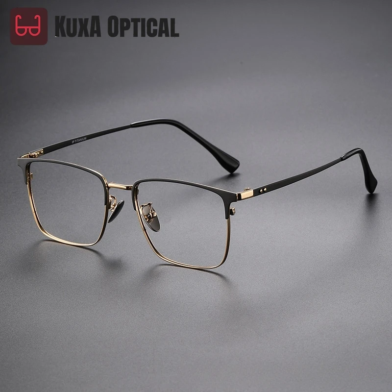 Фото Новые мужские оптические мультифокальные очки XUKA для коррекции близорукости, ретро-дизайн, ультралегкие, модель 20363, прогрессивные очки для чтения №1