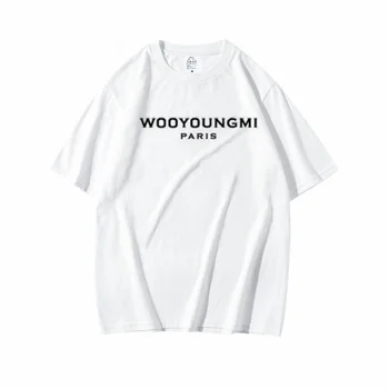High Quality Wooyoungmi Cotton Printed Anime Cartoon T-shirts Couple Men Women Hip Hop Rock Rapper T Shirt Funny Tees Tops 1