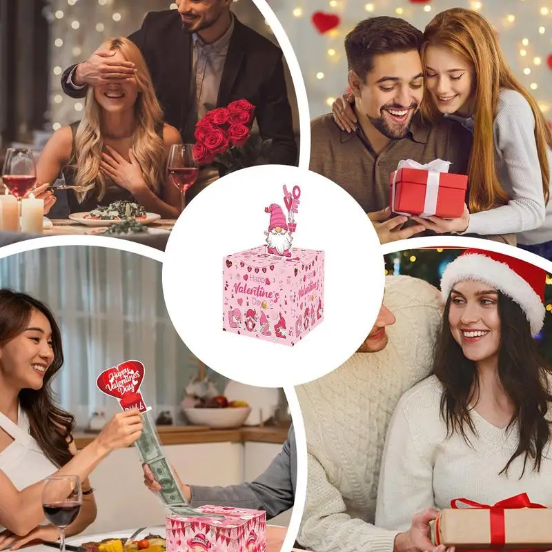 Денежный ящик на День святого Валентина Забавный денежный день Святого Рулонный