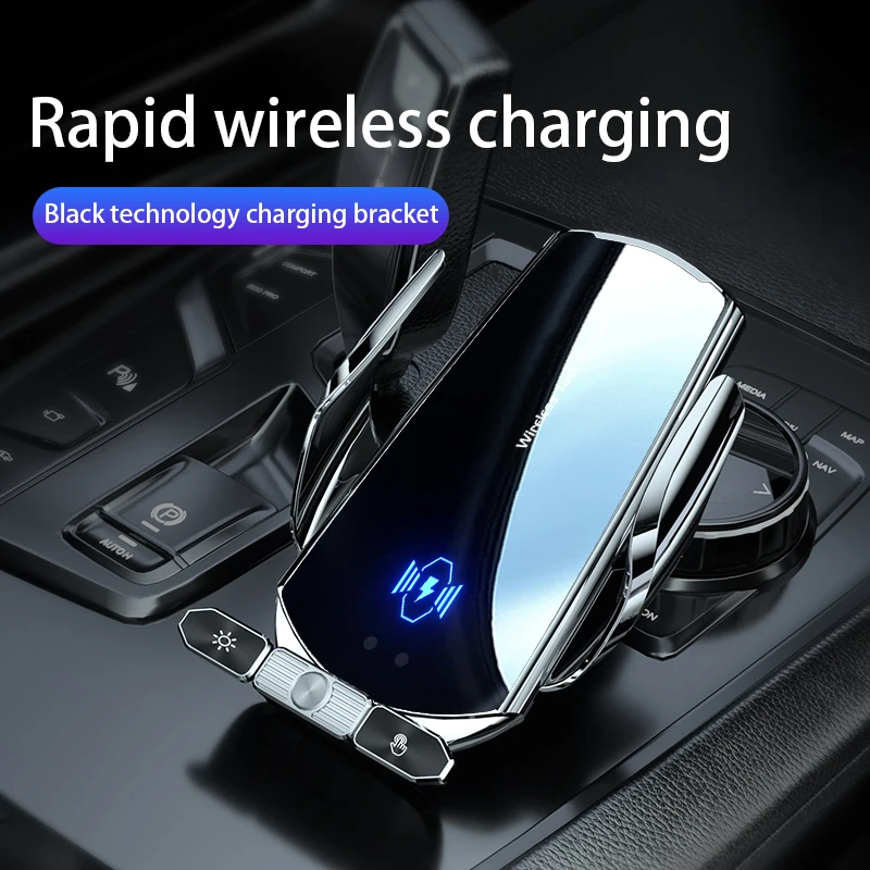 

Unique Design Car Wireless Magnetic Charger 15W Super Fast Charging Car Phone Holder Wireless Car Charger Lighting Phone Bracket