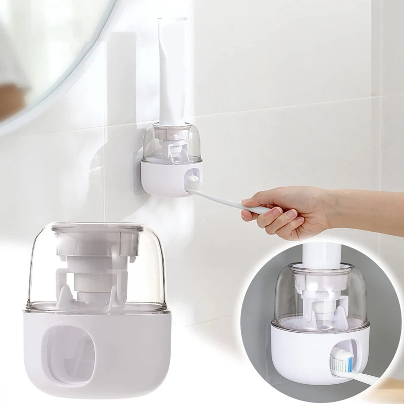 

Automatic Toothpaste Squeezer Free Punch Toothpaste Rack, Automatic and Dustproof Toothpaste Holder for Family Washroom