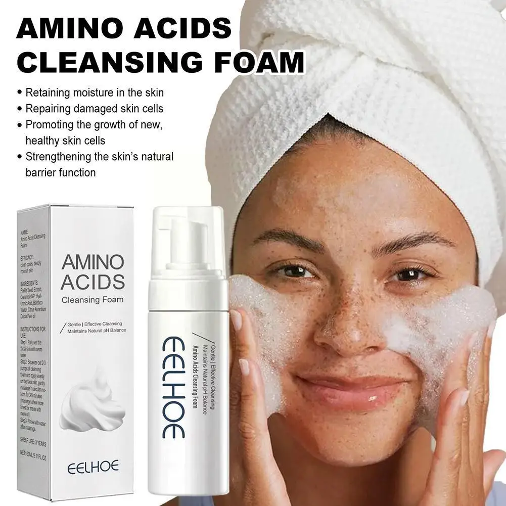 

60ml Facial Exfoliation Deep Exfoliation Cleansing Acid Cleansing Amino Types Mousse Skin Skin All Smooth Hydrating Skin Ca W1X5