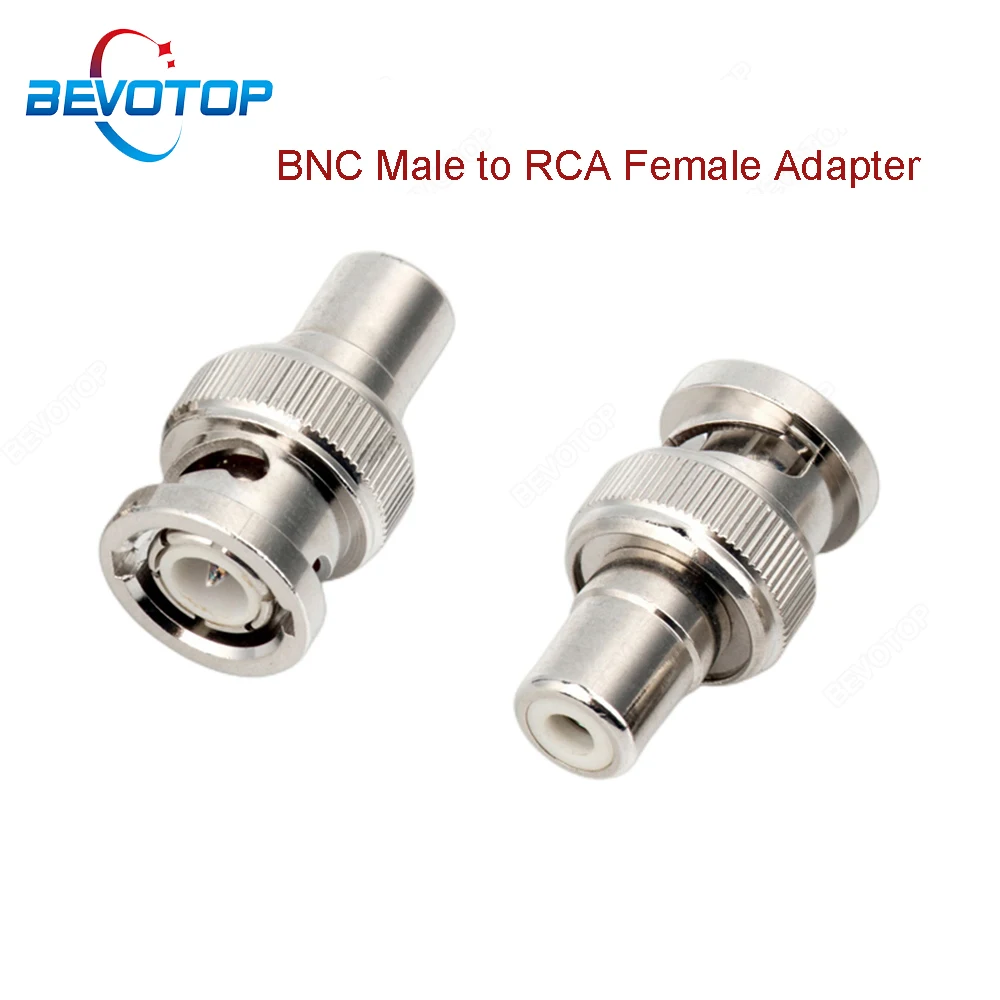 Переходник BEVOTOP 2 шт./лот Q9 BNC «папа»-RCA «мама»