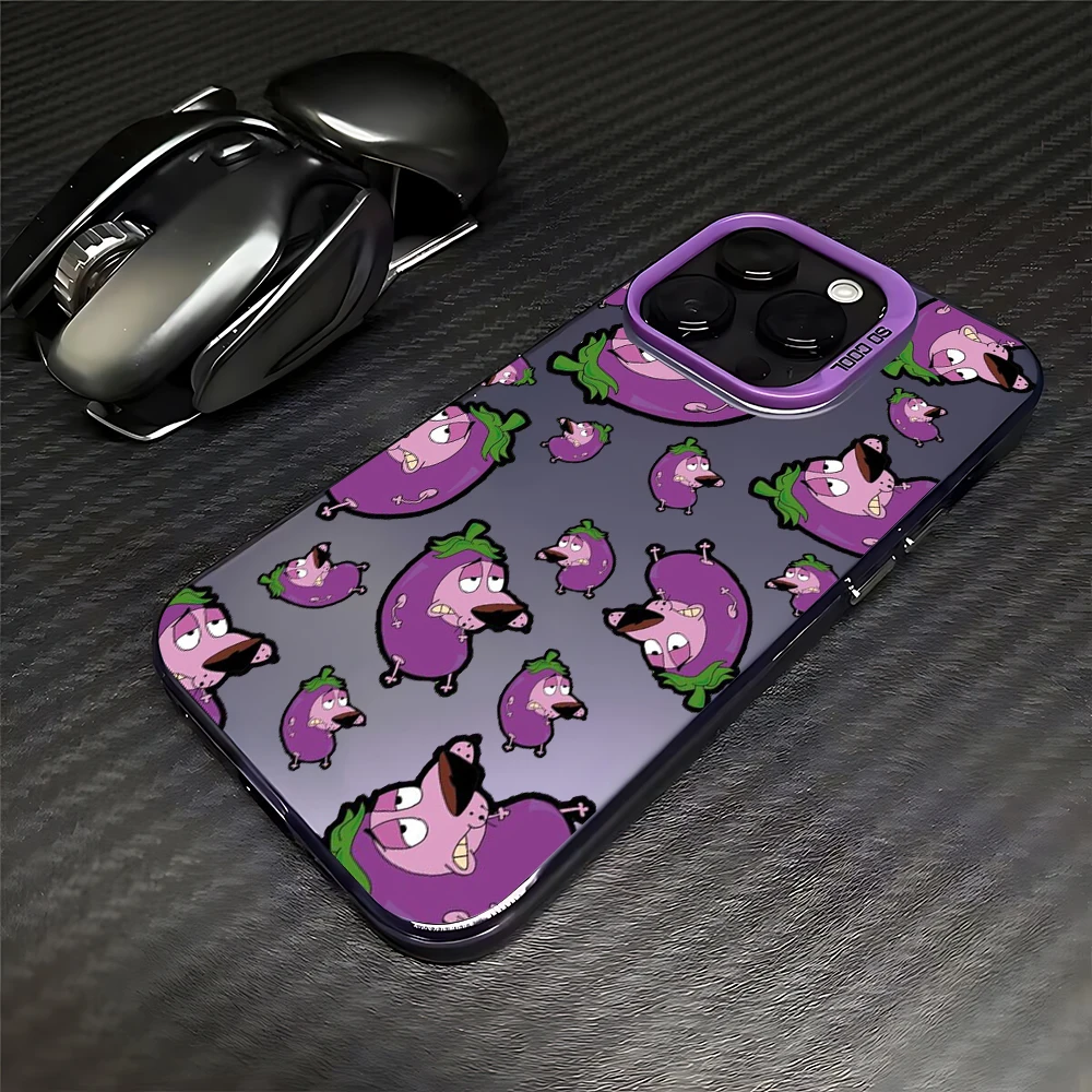 Фото Чехол для телефона CARTOON COURAGE Cowardly Dog для iPhone 16, 15, 14, 13, 12, 11 Pro Max XS X XR 7 8 Plus Mini SE 2020 2022 №4