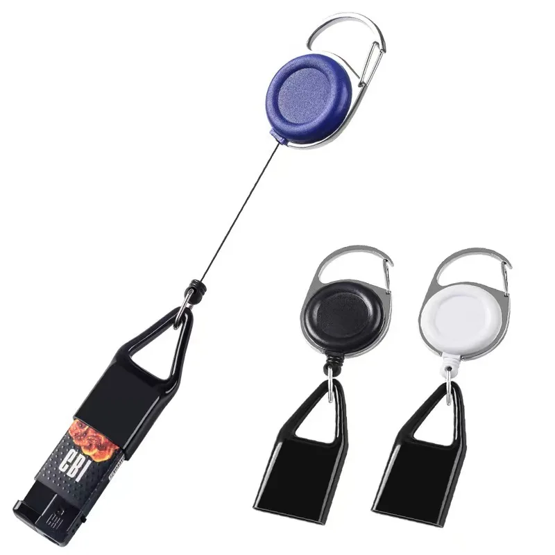Holder Sleeve Clip Protective Cover Case With Retractable Rope Keychain Smoking Accessories