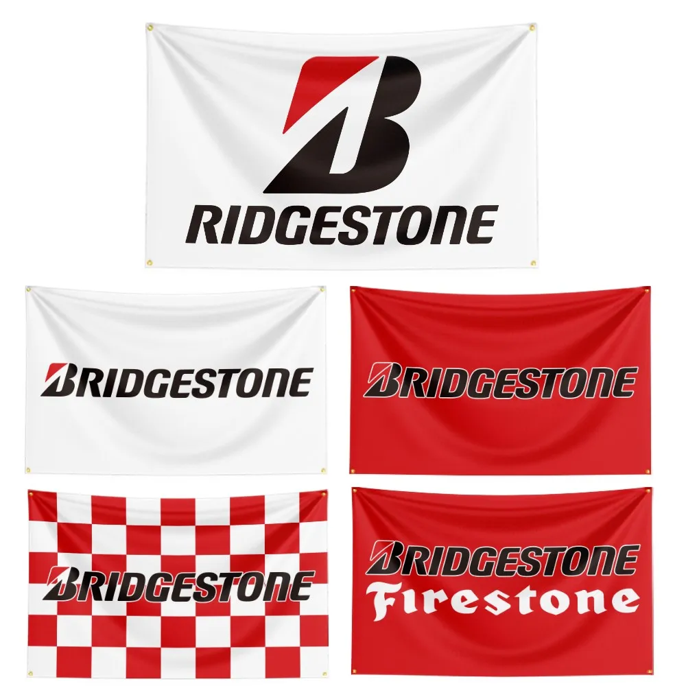 

3x5 Ft BRIDGESTONE Flag Polyester Digital Printed Racing Banner For Car Club