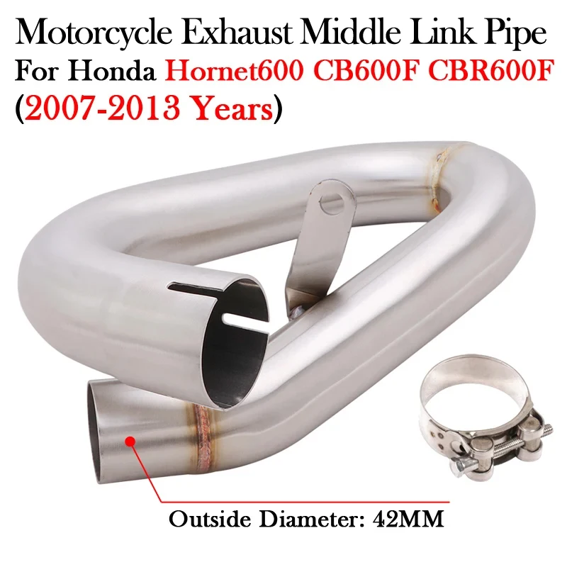 

Глушитель Slip-On для мотоциклов Honda Hornet 600 CB600F CBR600F 2007-2013, модифицированная выхлопная система, средняя соединительная труба