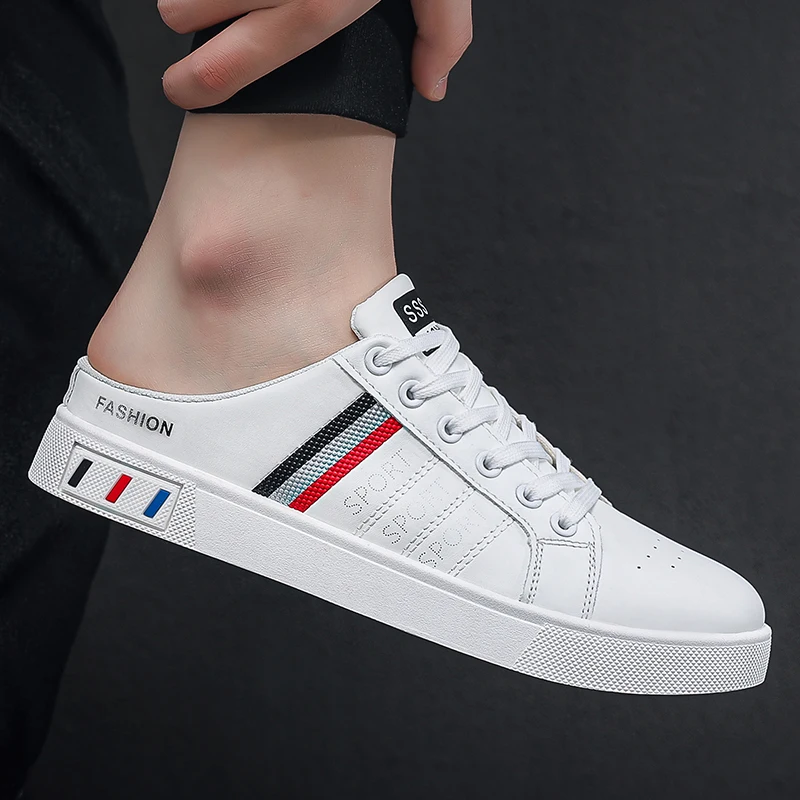 Новые полукроссовки мужская модная повседневная обувь мужские дышащие белые
