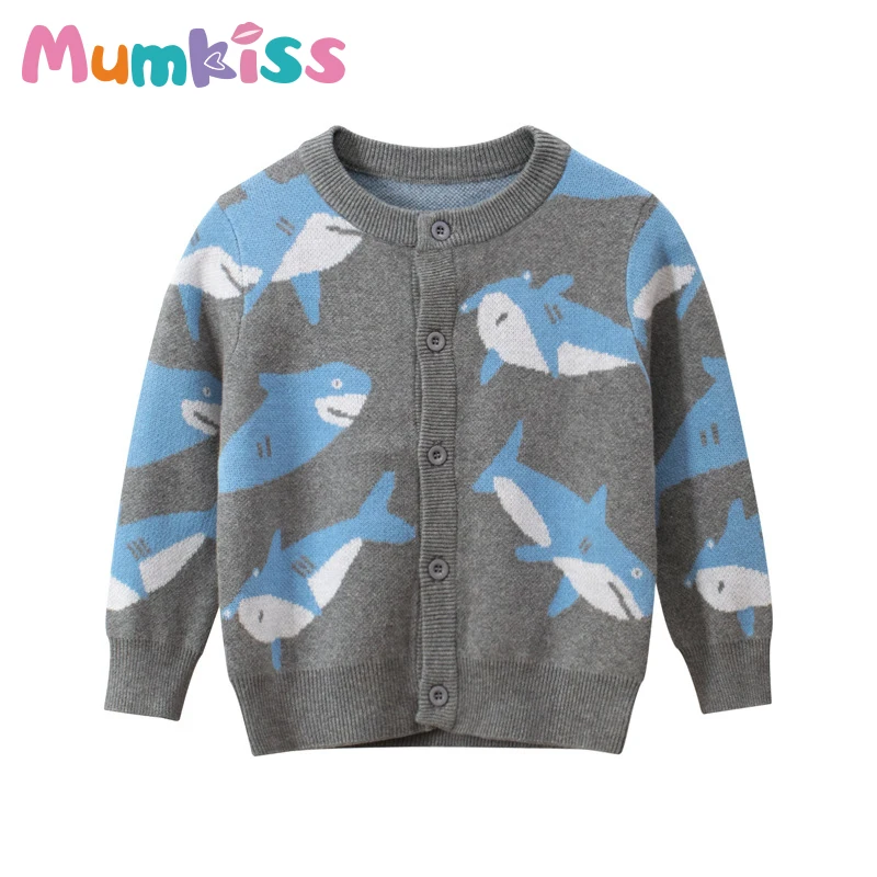 

Свитер для малышей Mumkiss, весна-осень-зима, хлопковая детская трикотажная одежда, простая повседневная детская одежда с милым мультяшным при...