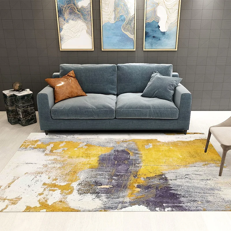 

European Style Living Room Coffee Table Carpet Retro Bedroom Large Area Rug Home Decoration Washable Rugs Non-slip Entrance Mat