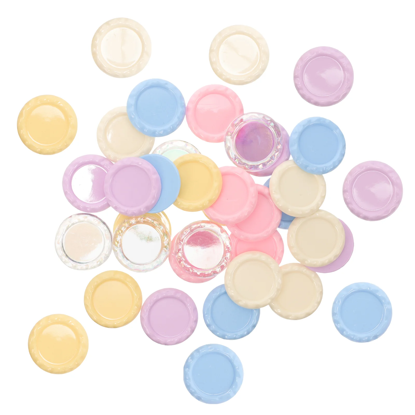 30 шт. круглые диски с плоской задней частью подвески сделай сам красочные чехол