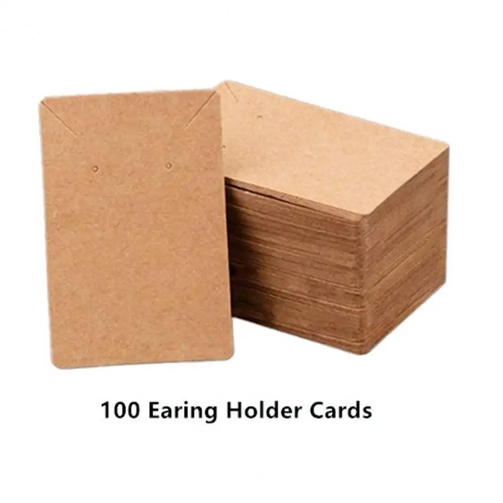 

Упаковка для сережек, полезная Крафтовая бумага, серьги-гвоздики, однотонная женская элегантная для путешествий