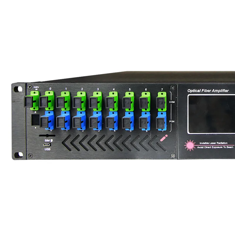 

16 PON EDFA FTTH SC/APC UPC 2U CATV сеть 16 портов 21dbm 23dbm WDM волоконно-оптический усилитель с английским веб-управлением