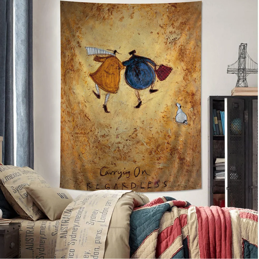 Настенный Гобелен Sam Toft с абстрактным пейзажем цветные богемные настенные