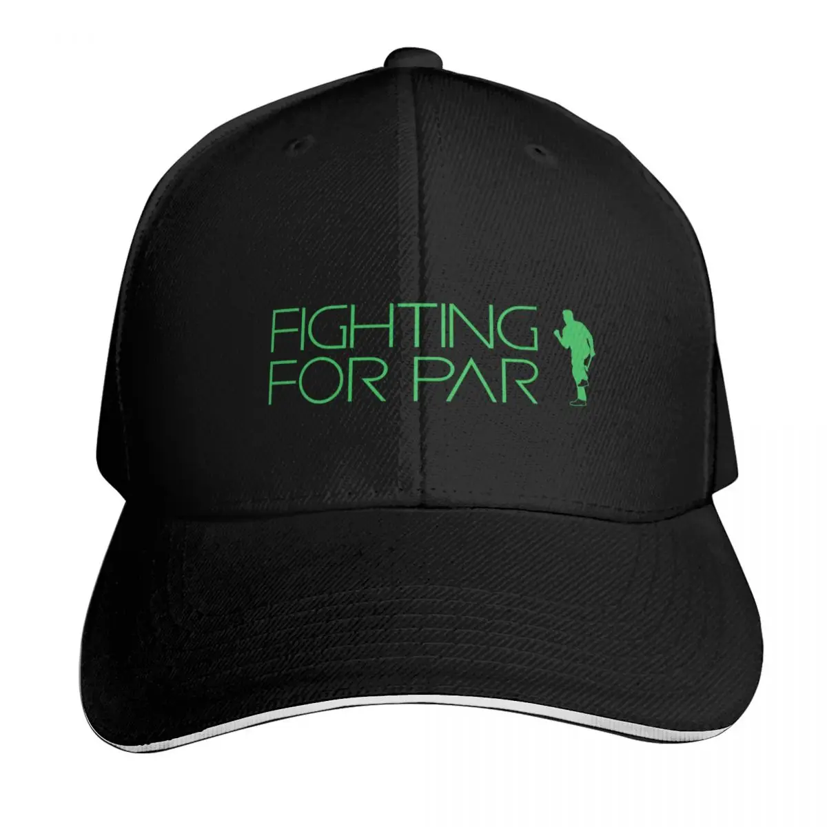 Фото Бейсболка с дизайном в виде силуэта паттера и надписью Fighting For Par Bold Beside Putter, зеленая | -F- |   Люксовый бренд Streetwear Icon для женщин и мужчин №1