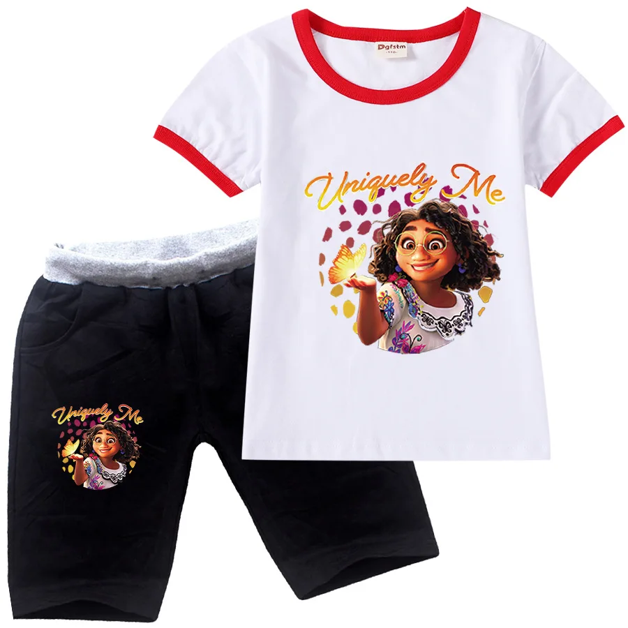 

Fashion Disney Encanto Boys Girls Suits 2PCS Baby Boys Toddler T-shirt Tops Pants Summer Outfits Set Clothes boys clothes Sports