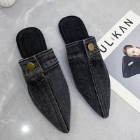 sandals women slippers flats flip flops 2022 new summer fashion women pointed toe mules shoes casual home slingback slides mujer