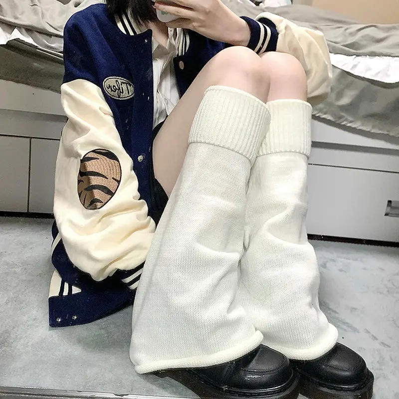 

Гетры расклешенные Спайс девушки Jk Harajuku Лолита японская белая мода длинные гетры Симпатичный вязаный чехол для студентов кавайная икра