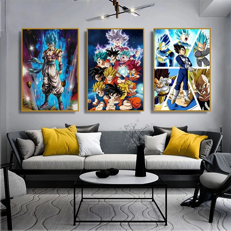 

Japanese Anime Canvas Painting Dragon Ball Goku Poster Print Mural Picture Kids Room Living Room Home Wall Art Decor Cuadros