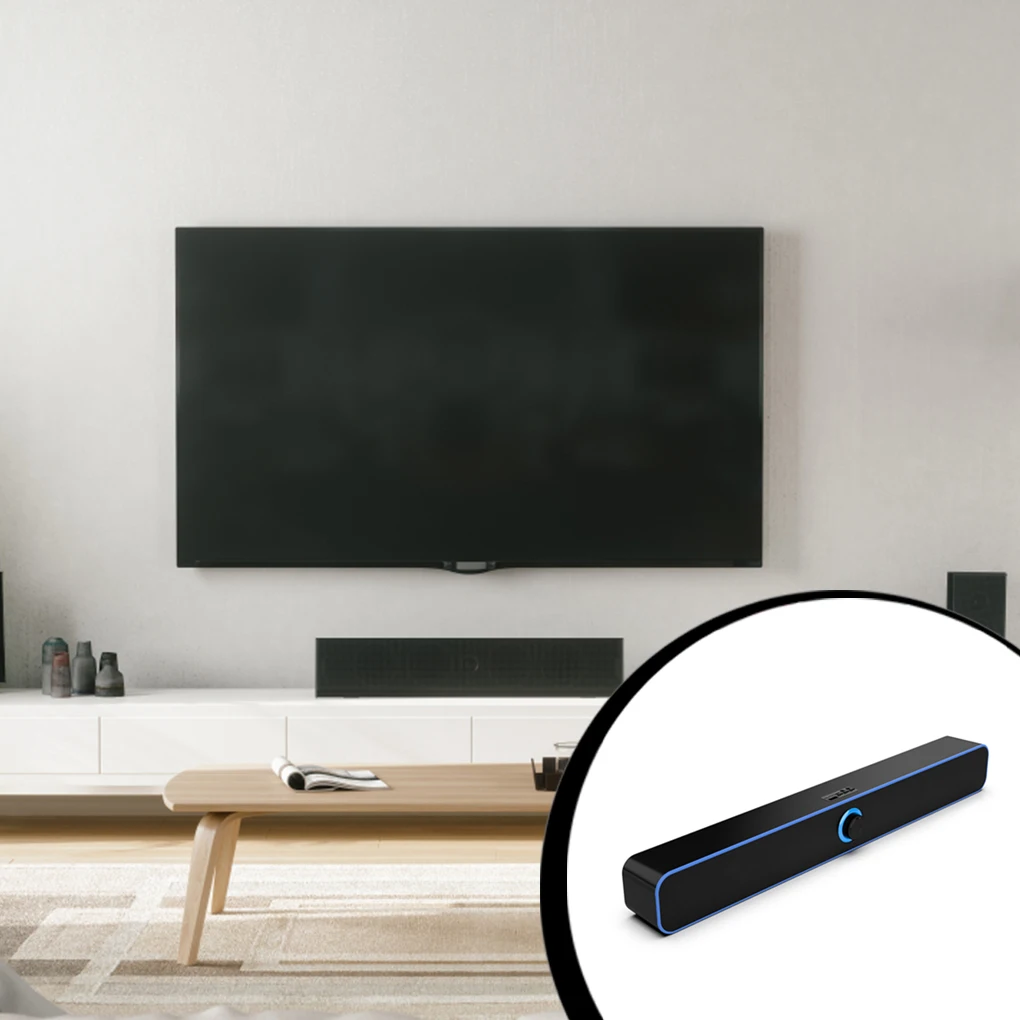

Computer Soundbar Clear Audio Play Sounds USB PC Speaker Sound Output Device Music Playing Fittings Wireless 10w