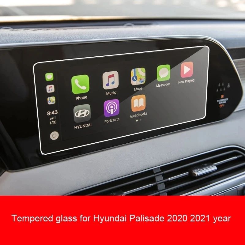 For Hyundai 2020 Palisade Kona Sonata DN8 GPS Navigation Screen Steel Control of LCD Screen Tempered Glass Protective Film