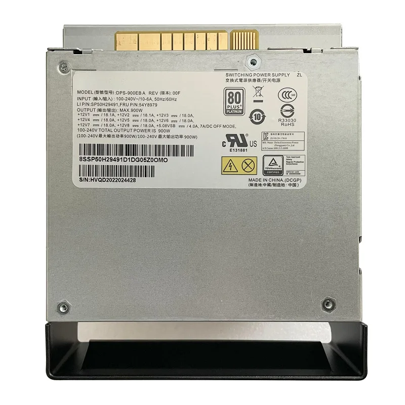 Фото Для рабочей станции Lenovo P520 P720, блок питания 900 Вт DPS-900EB A 54Y8979. №1