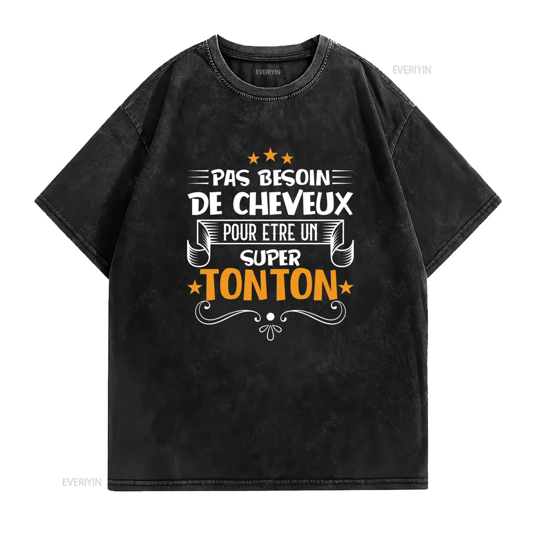 Фото Футболка Essentiel Pas Besoin de Cheveux Super Tonton винтажная, с эффектом потертости, эластичная, для повседневной носки, дизайнерская одежда в стиле стритвир №2