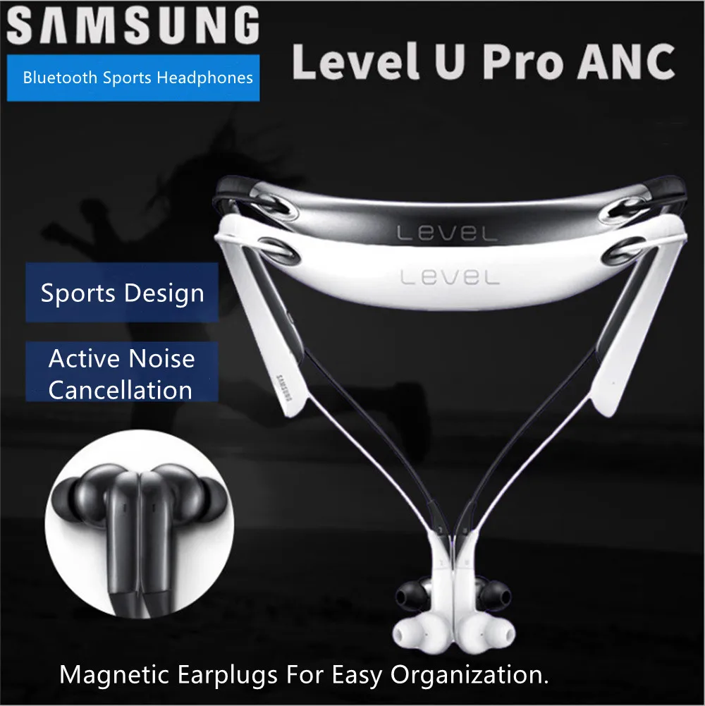 

Samsung Level U Pro ANC Sports Bluetooth Headset Magnetic Earplugs For Easy Organization For Galaxy S30 S21 iPhone 13 LG Sony