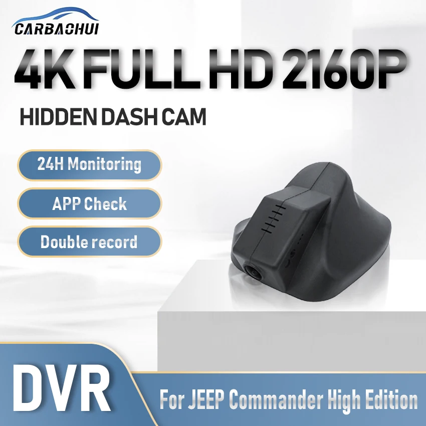 Car 4K Car Auto DVR Dash Cam Camera 24h Parking record UHD Night Vision Driving Video Recorder For Jeep Commander High Edition