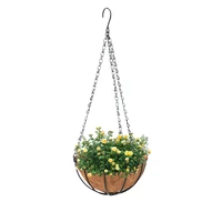 hanging baskets coconut shell vegetable flower pot basket planter iron art garden decor garden pots planters for lawn patio%c2%a0